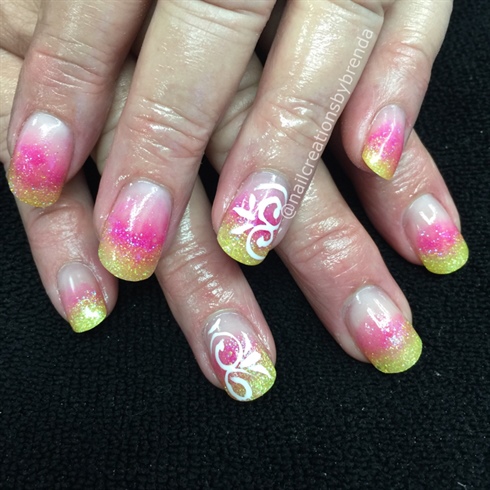 Pink And Yellow Ombre