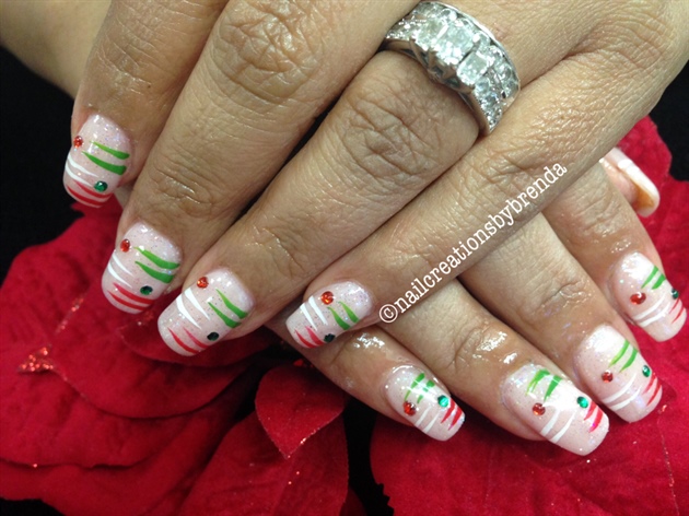 Red White And Green Striped Christmas