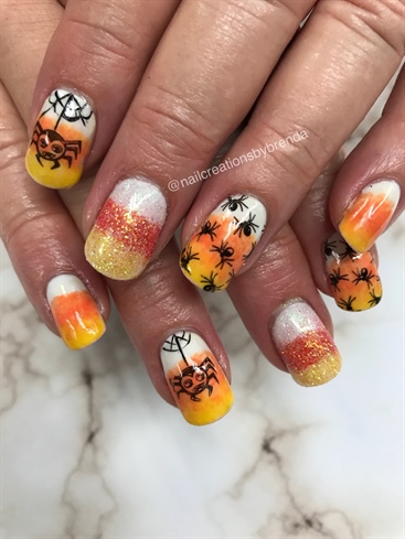 Candy corn and spiders