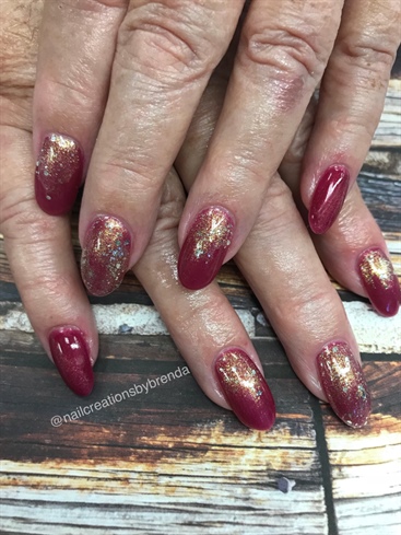 Burgundy and gold