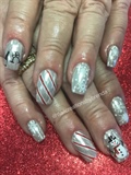 Chromed Out Christmas nails
