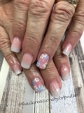 Baby boomer nails and flowers