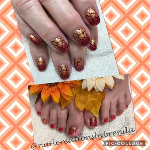 Fall Ombre With A Touch Of SpooKi