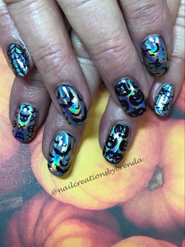 Hologram Halloween nails