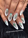 Green glitter icicles