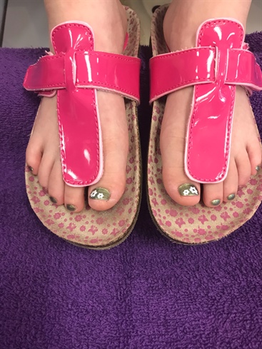 Birthday girl toes