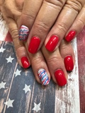 Fourth Of July Marble Nail