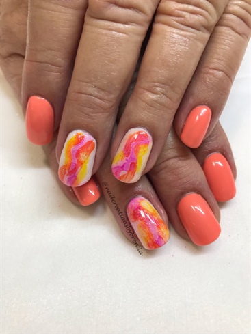 Summer color water marble