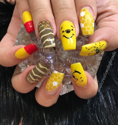 Winnie the Pooh nails