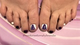 Purple and polkadot toes
