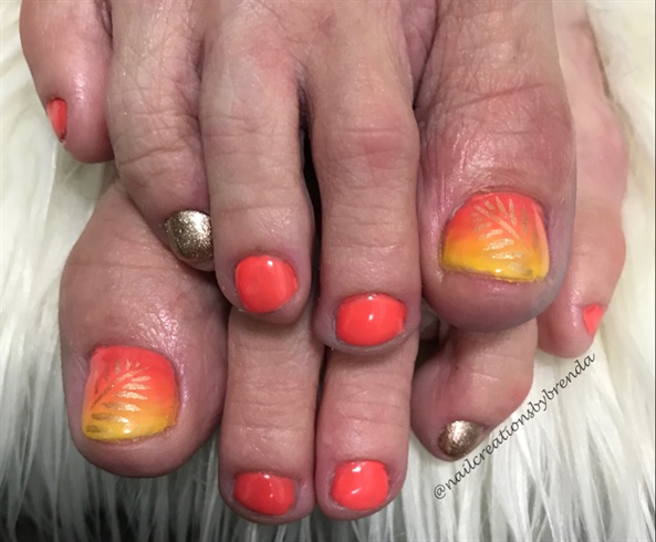 Tequila sunrise toes