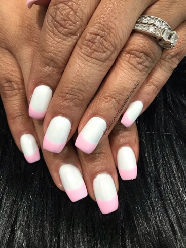 Reverse pink and white French