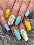 Neon Yellow And Marbling Accent