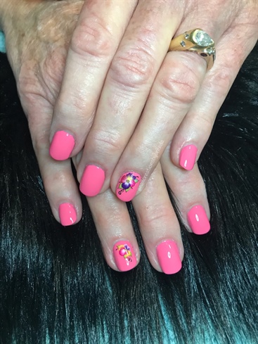 Spring Flower Accent Nail