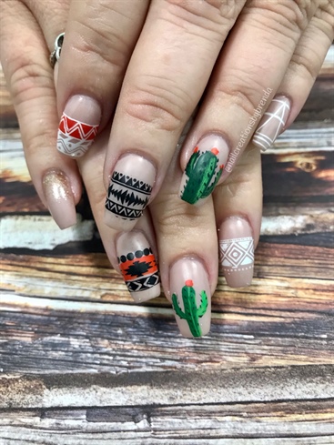 BoHo Cactus Nails