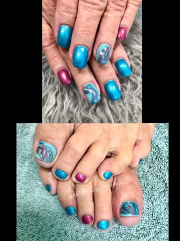 Marbling Gel Toes And Hands