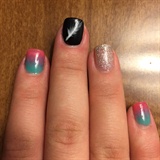 Ombre Feather Gel Nails