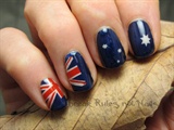Australia Day nails