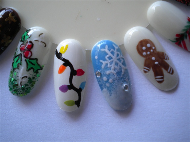 christmas nail art!!