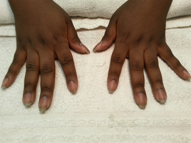 My models natural nails for this challenge.  