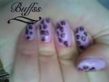 Purple leopard print nails