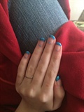 Blue French Tips