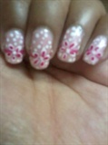 polka dots  with french flowers