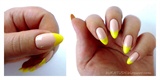Neon &amp; Nude French Manicure