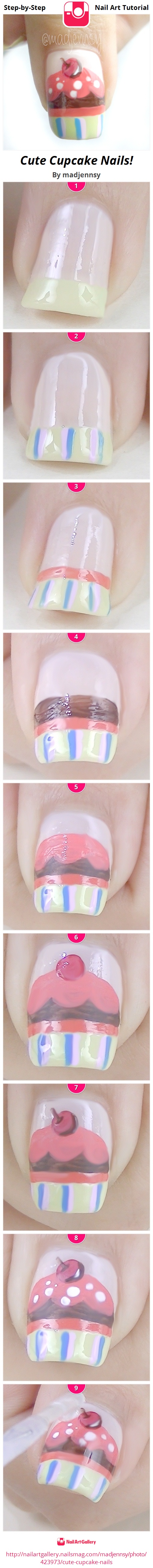Cute Cupcake Nails! - Nail Art Gallery