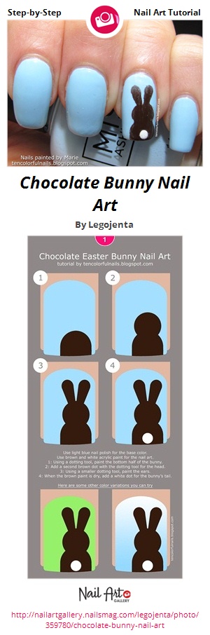 Chocolate Bunny Nail Art - Nail Art Gallery