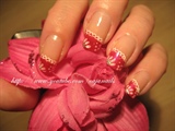 Nailart: Lace design with cute flower