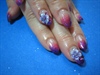 Gel gradations with 3d flowers