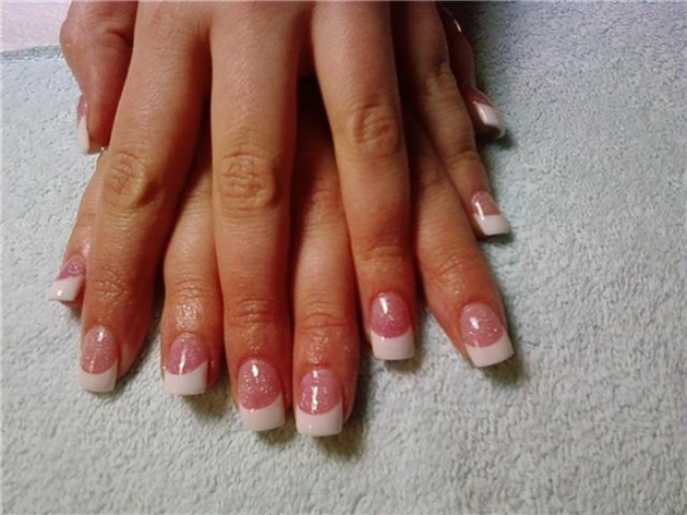 shimmer pink and whites