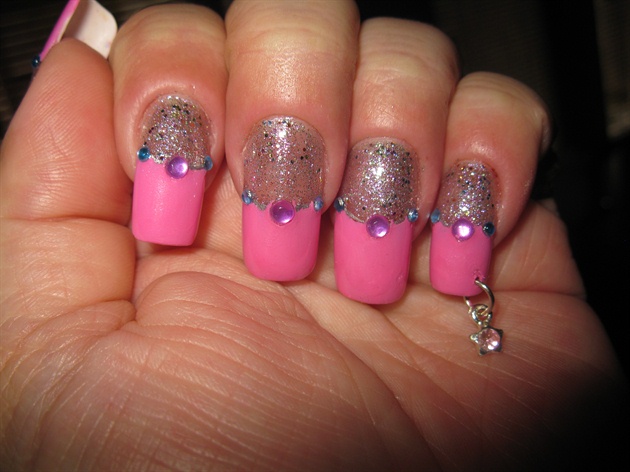 my barbie nails!!