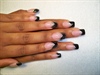 black acrylic tips with glow in the dark