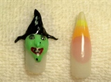 witch and candy corn glow in the dark