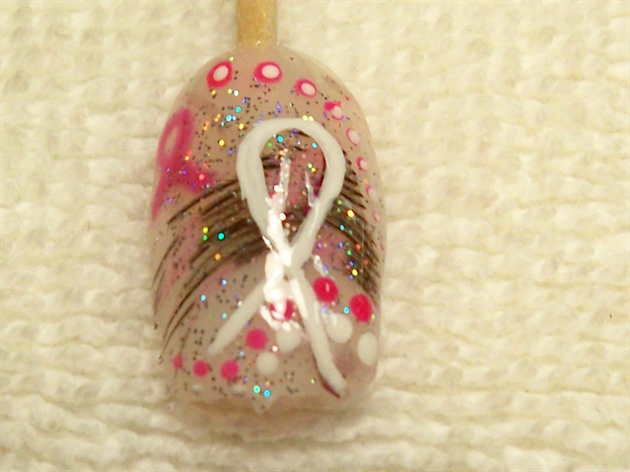 breast cancer awareness with feather