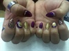 Purple/Gold Nails