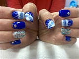 Blue Sizzle Nails