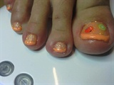 orange summer toes