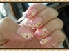 pink nails w/flower