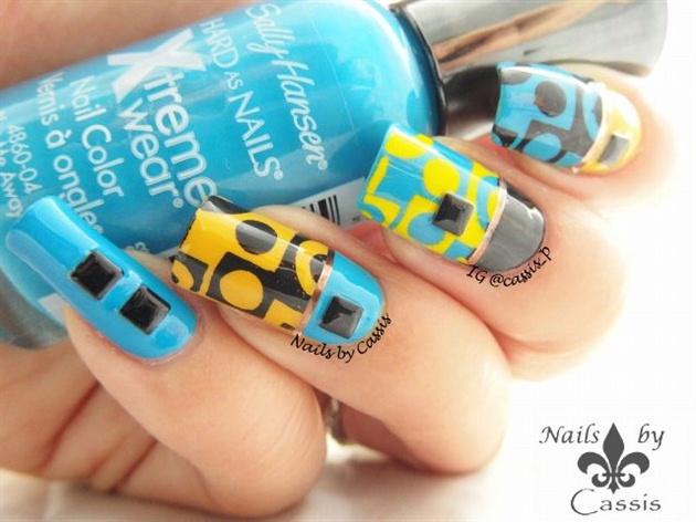 Nails by Cassis | Pop Geometric Stamping