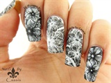 Nails by Cassis | Monochrome Flowers
