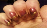 Two tone with gold glitter line