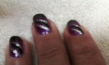 Black tips on purple with black and silv
