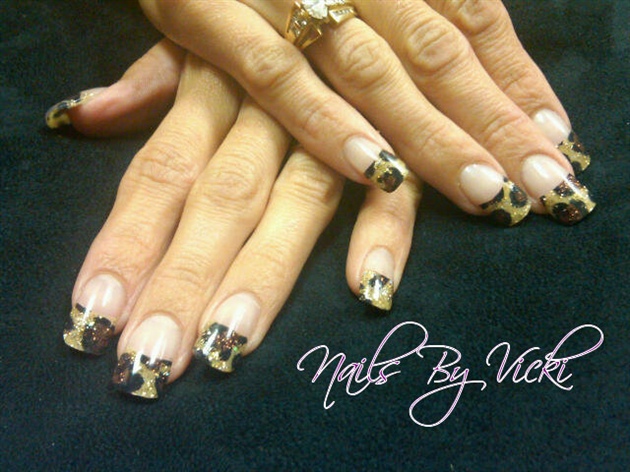 Fabric Leopard Nails