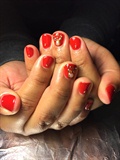 Red Gel Polish With A Sparkle 