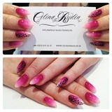 Pink fade with leopard print