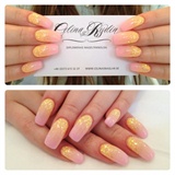 Pink and orange ombre