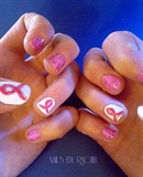 breast cancer awareness nails